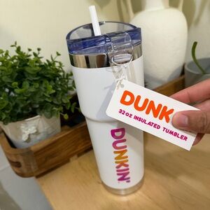 💖Dunkin Donuts 32 oz 2025 Collection white/pink Travel Stainless Steel Tumbler
